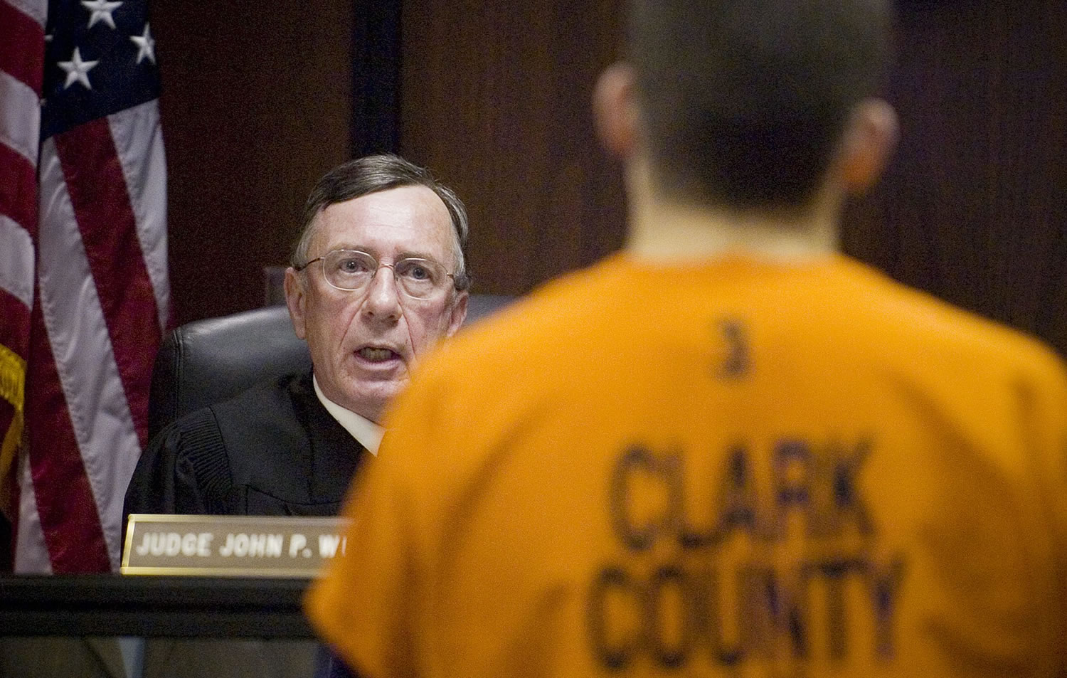 Clark County Superior Court Judge John Wulle, pictured here in February 2008, answered a state judicial board's statement of charges against him on Thursday.