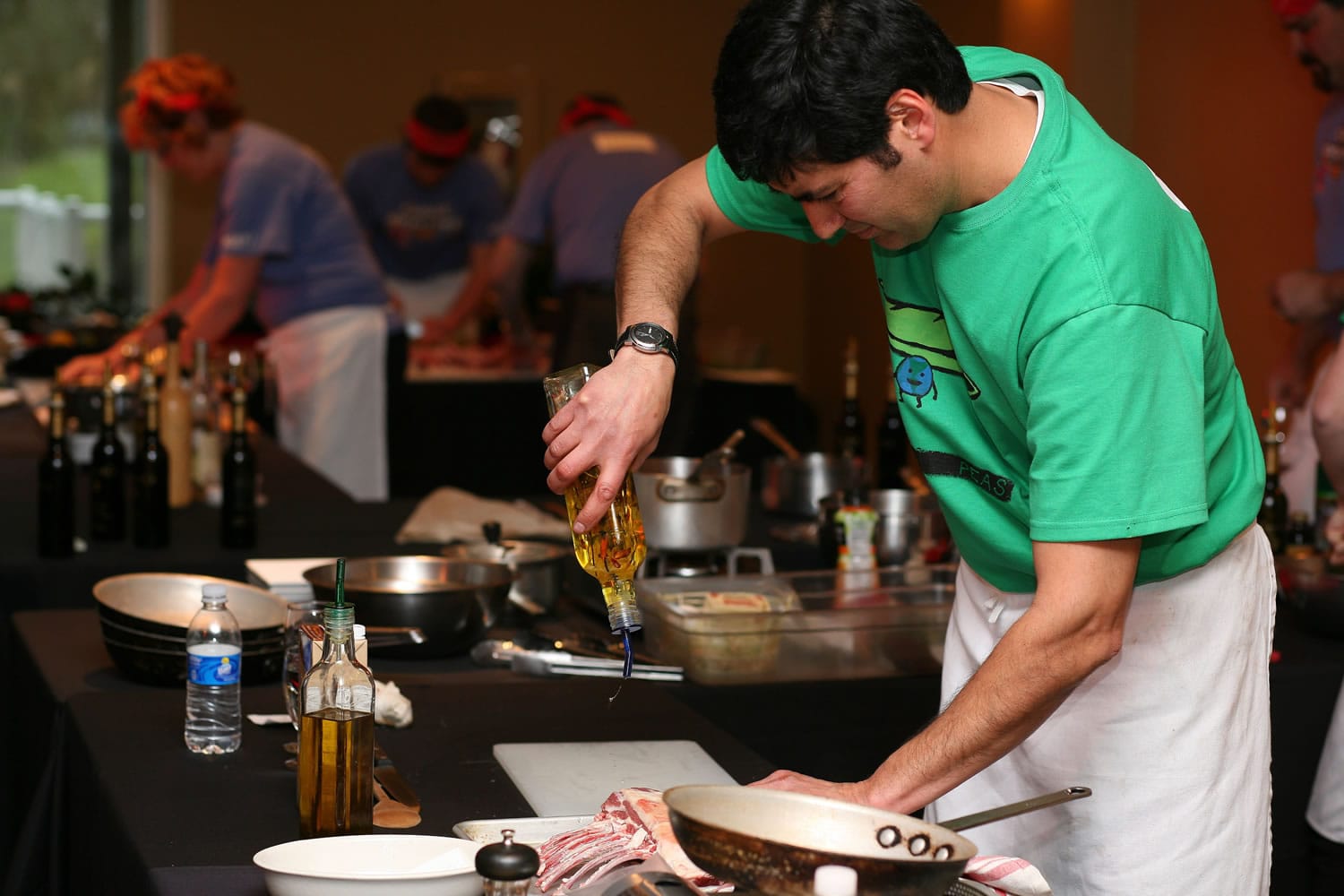 Peter Echevario, reigning Camas Iron Chef for the past two years, is back to defend his title in this year's cooking competition, which raises money for local schools.