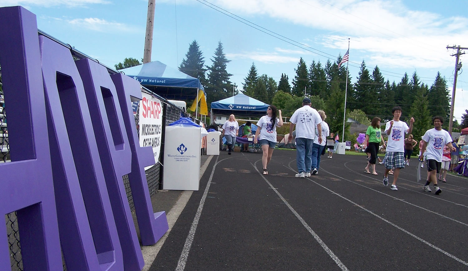 The East Clark County Relay for Life will kick off Saturday, at 10 a.m., at Fishback Stadium in Washougal and run through Sunday at 10 a.m. There are currently 517 relay participants registered.