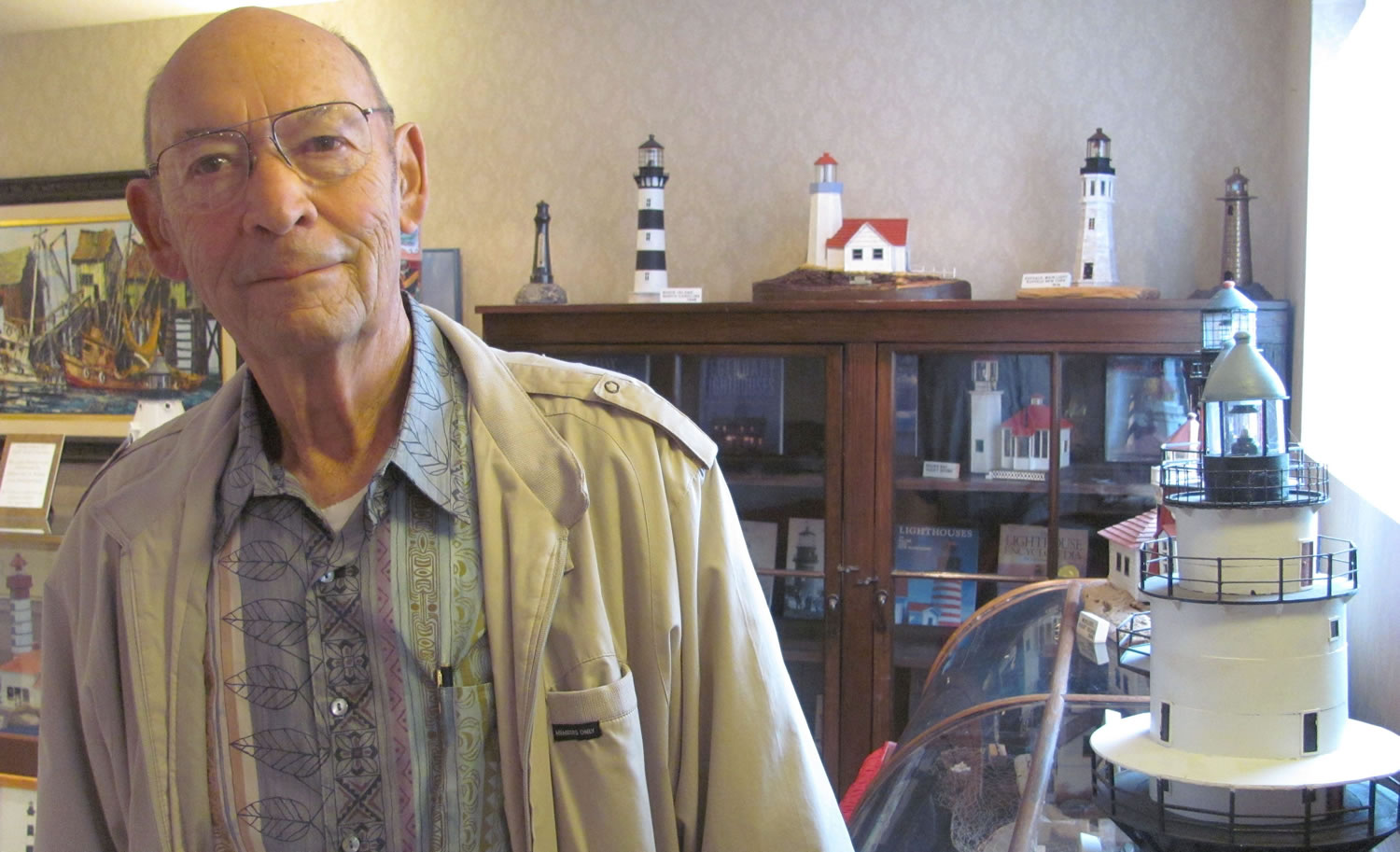 Al Bailey is lending his lighthouse replicas to the Two Rivers Heritage Museum, in Washougal.