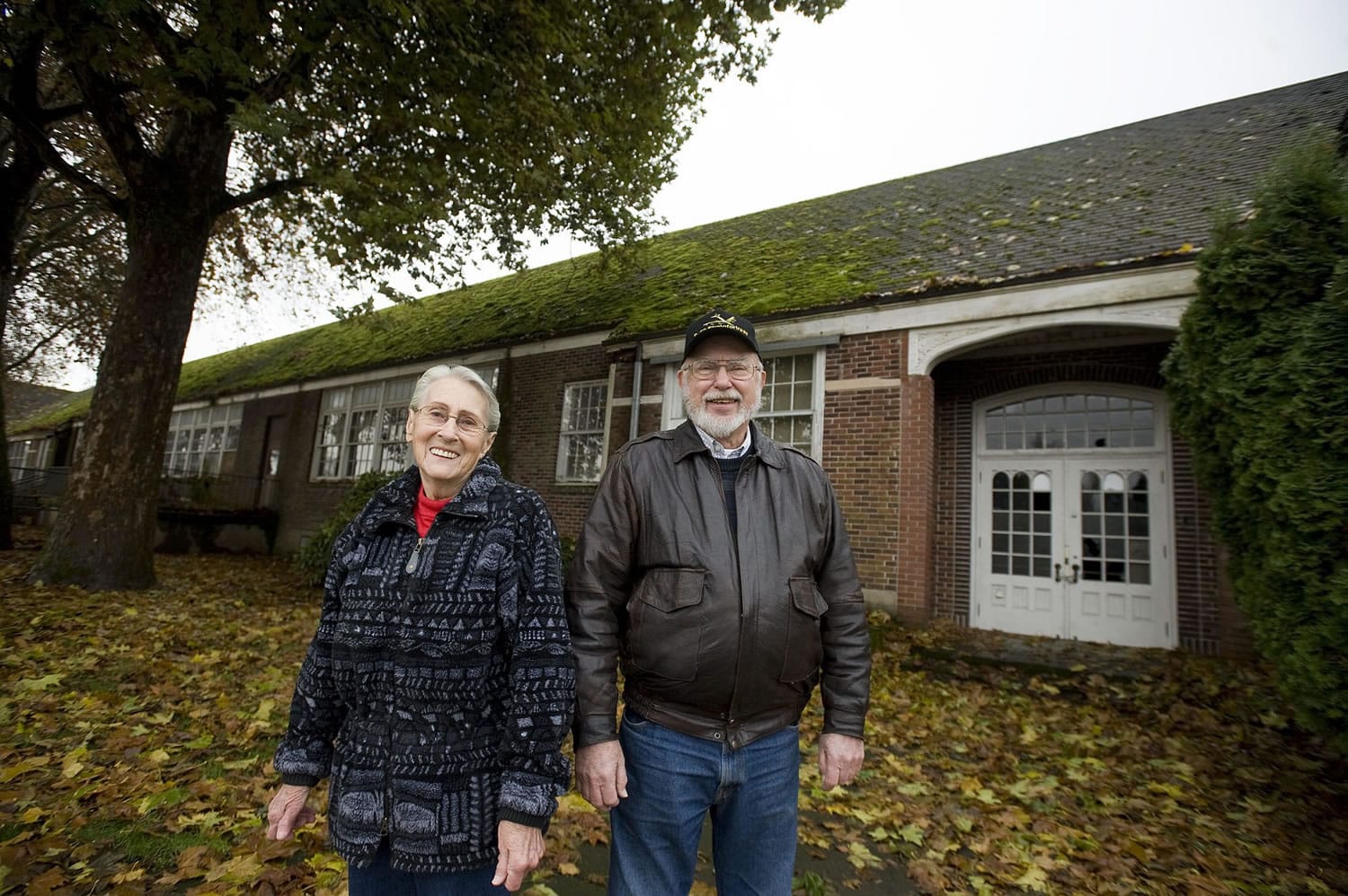 Pat Somdalen, left, and Bill Tucker both attended school at Battle Ground Central School.