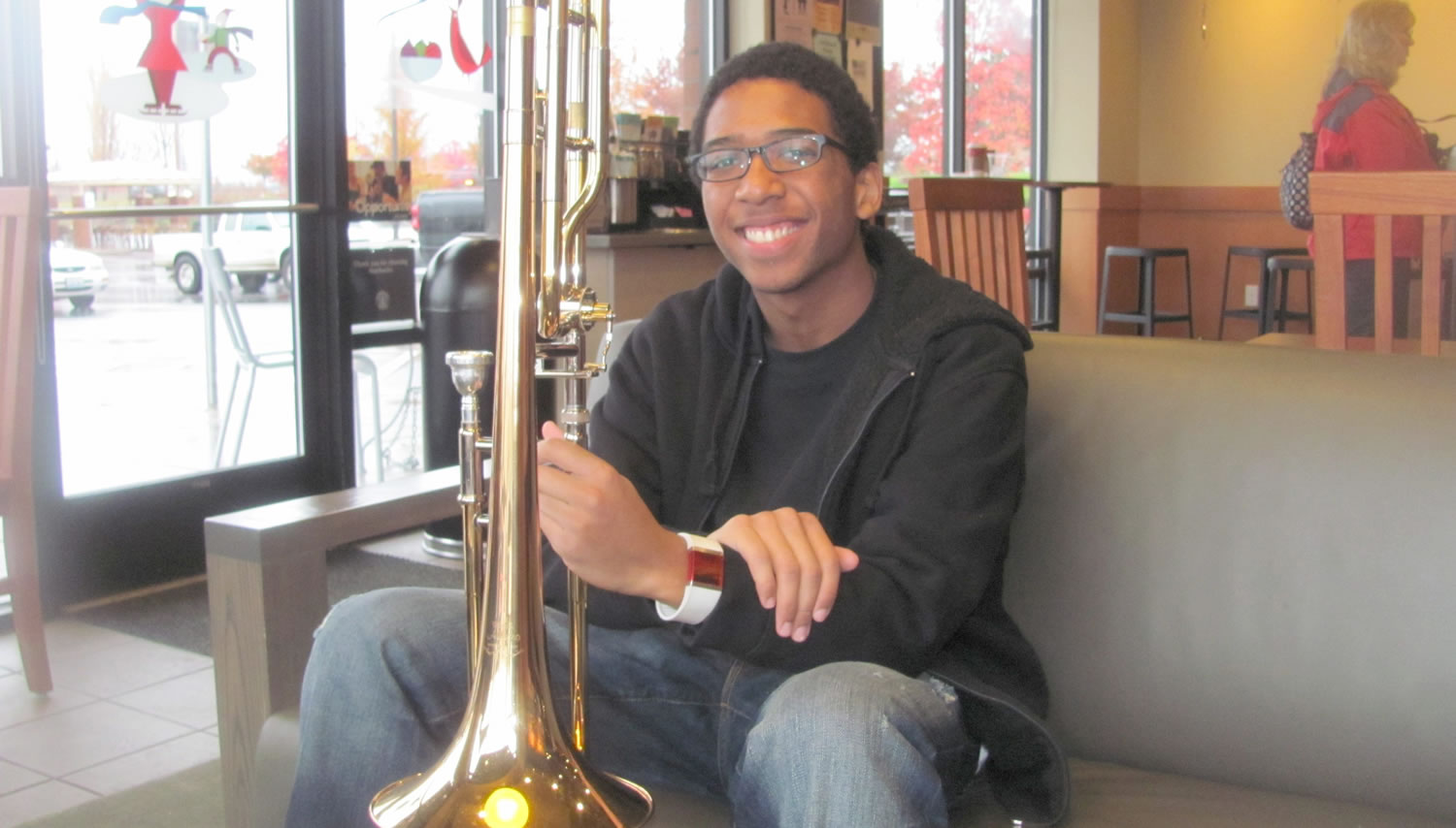 Union High School senior Micah Lewis will play his trombone in the Macy's Thanksgiving Day Parade in New York City.