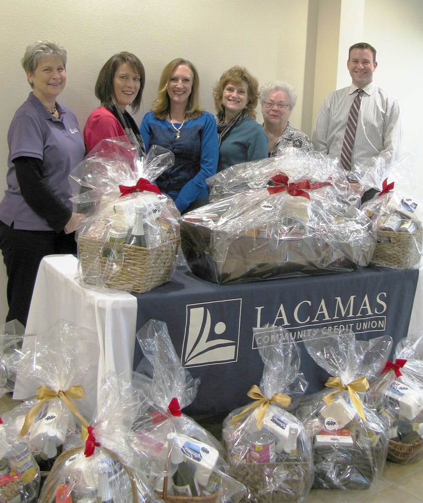 Lacamas Community Credit Union recently donated 20 holiday dinner baskets to its members as part of the 2011 Community Partnership program.
