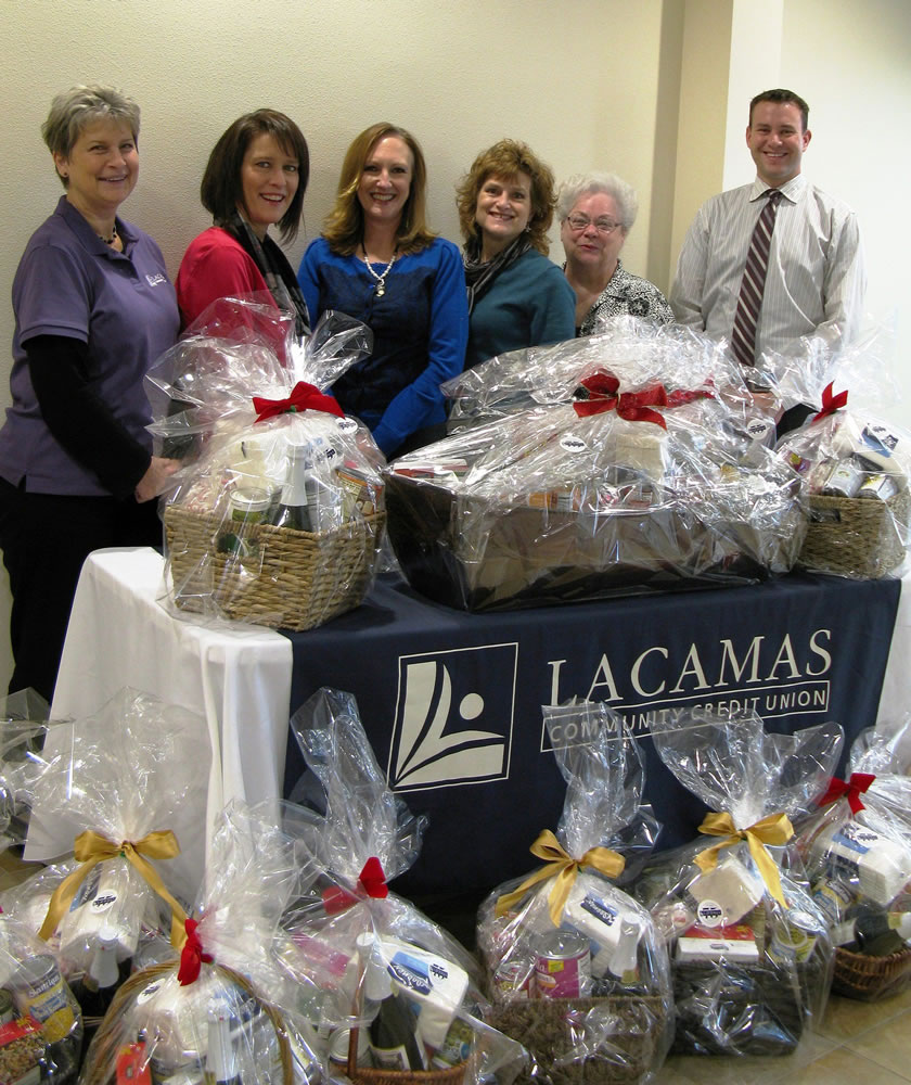 Camas: Lacamas Community Credit Union donated 20 holiday dinner baskets to members as part of its Community Partnership program.