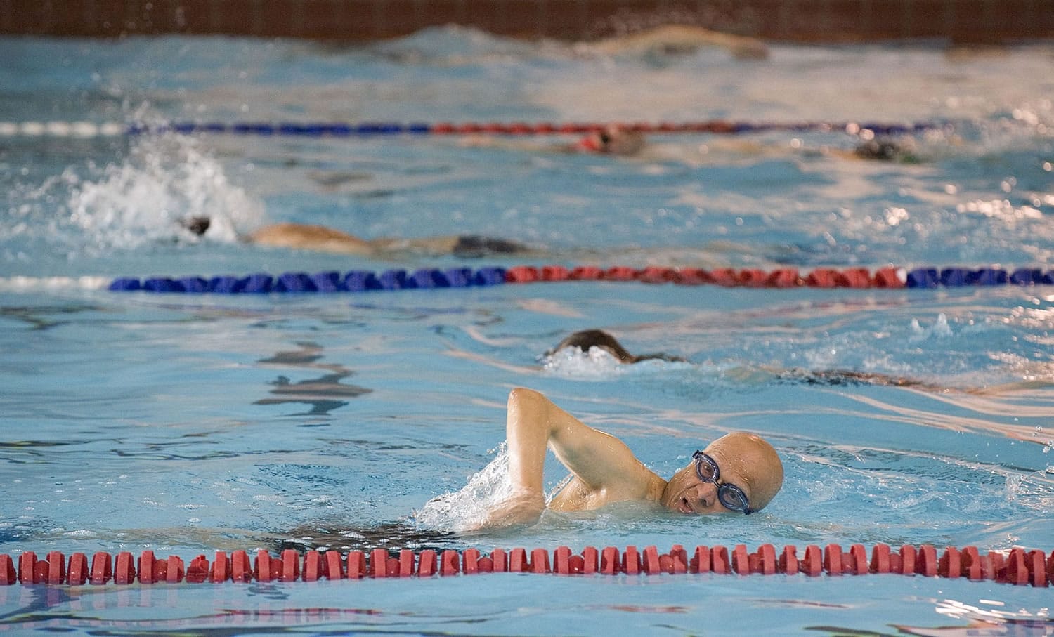 Bharat Kumar of Vancouver swims laps at the Marshall Community Center pool.