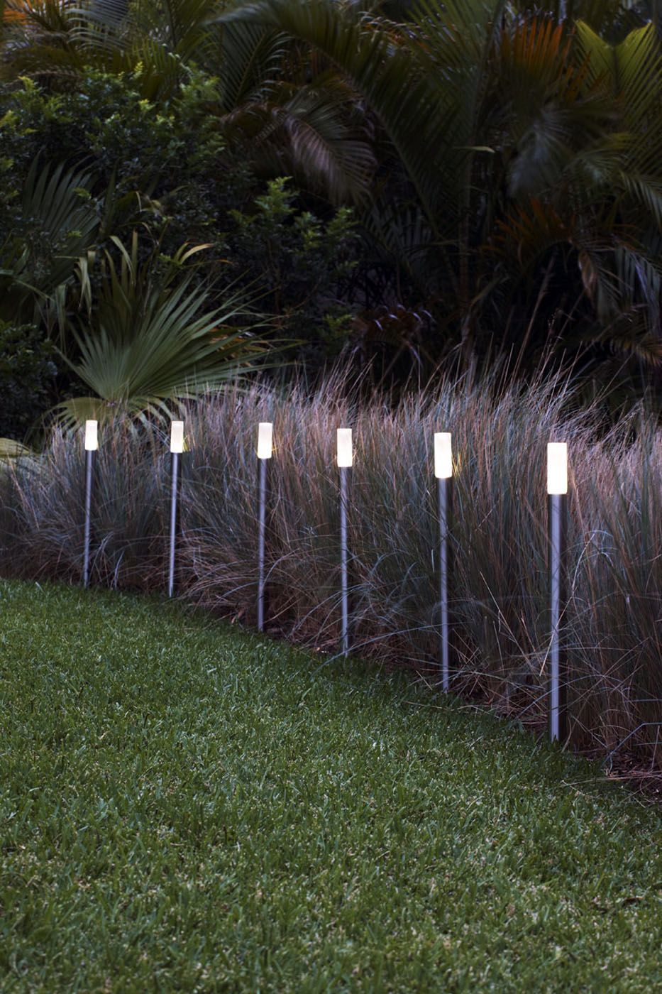 An outdoor space designed by HGTV's Jamie Durie, host of &quot;The Outdoor Room with Jamie Durie,&quot; uses solar lighting.