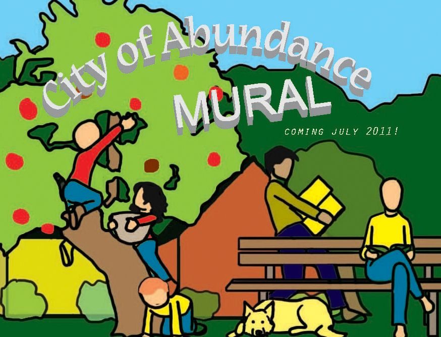 A section of what the first &quot;City of Abundance&quot; mural will look like.