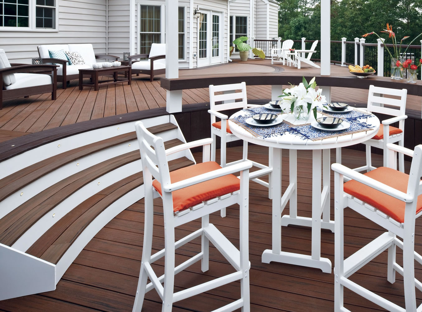 Wood decks are rapidly being replaced by plastic, aluminum and other man-made decking materials, which are prized for their easy maintenance.