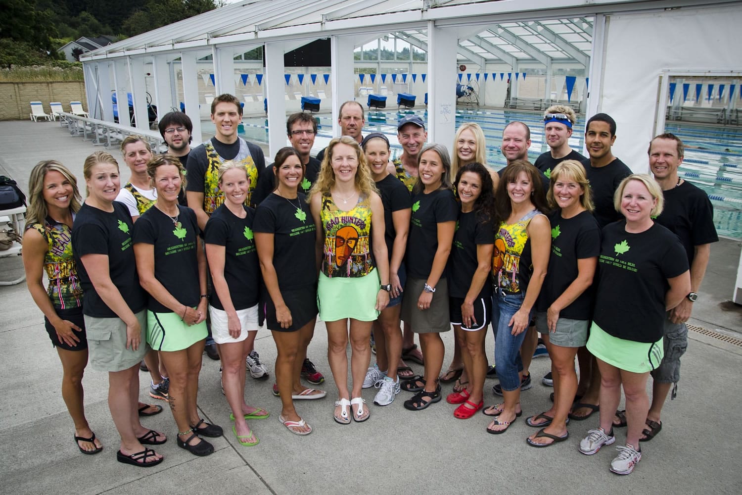 Members of the Lacamas Swim and Sport who have been training for Ironman in Canada, which is Sunday at Penticton, B.C.