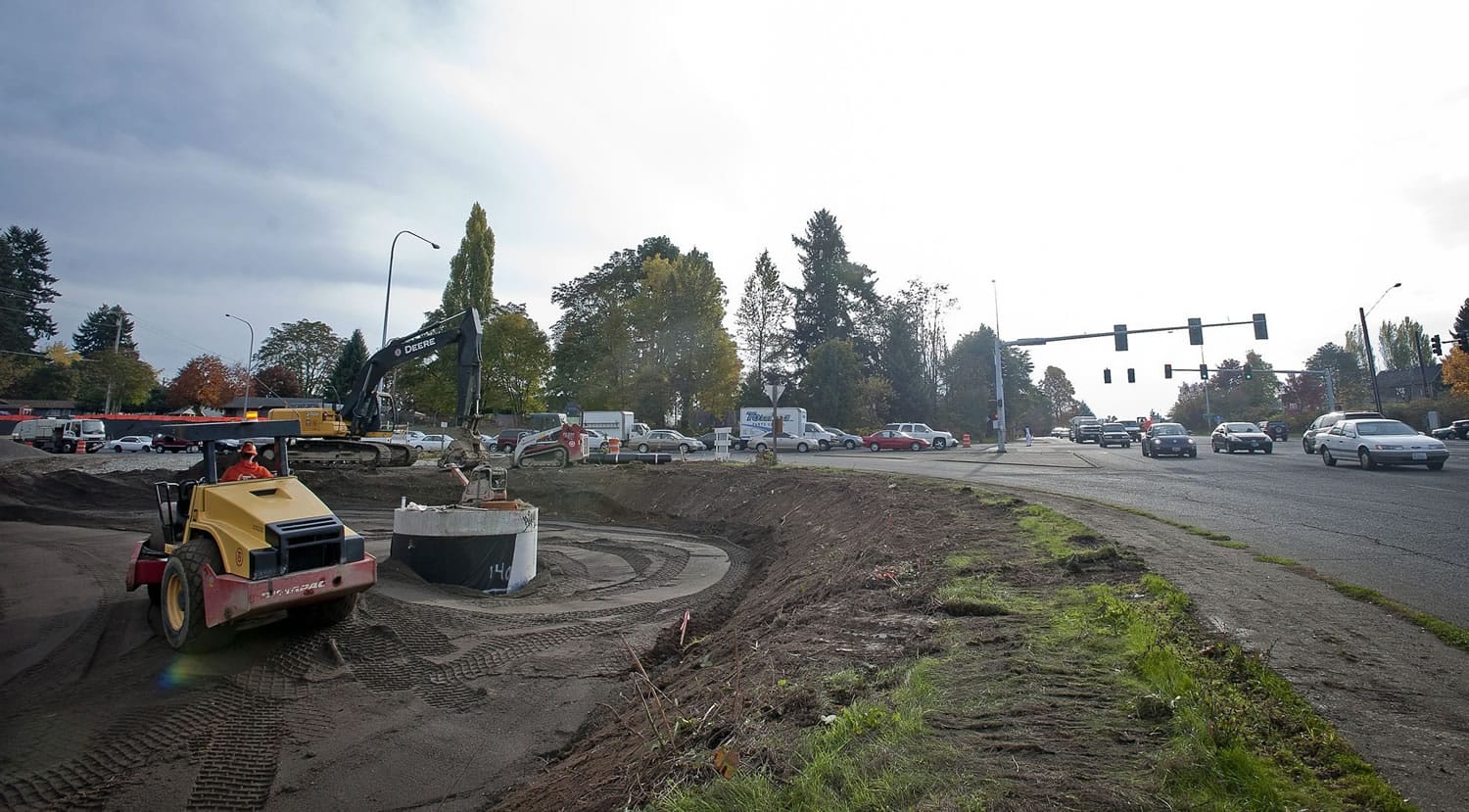 Construction work on the $48 million interchange project at state Highway 500 and St. Johns Boulevard began last spring.