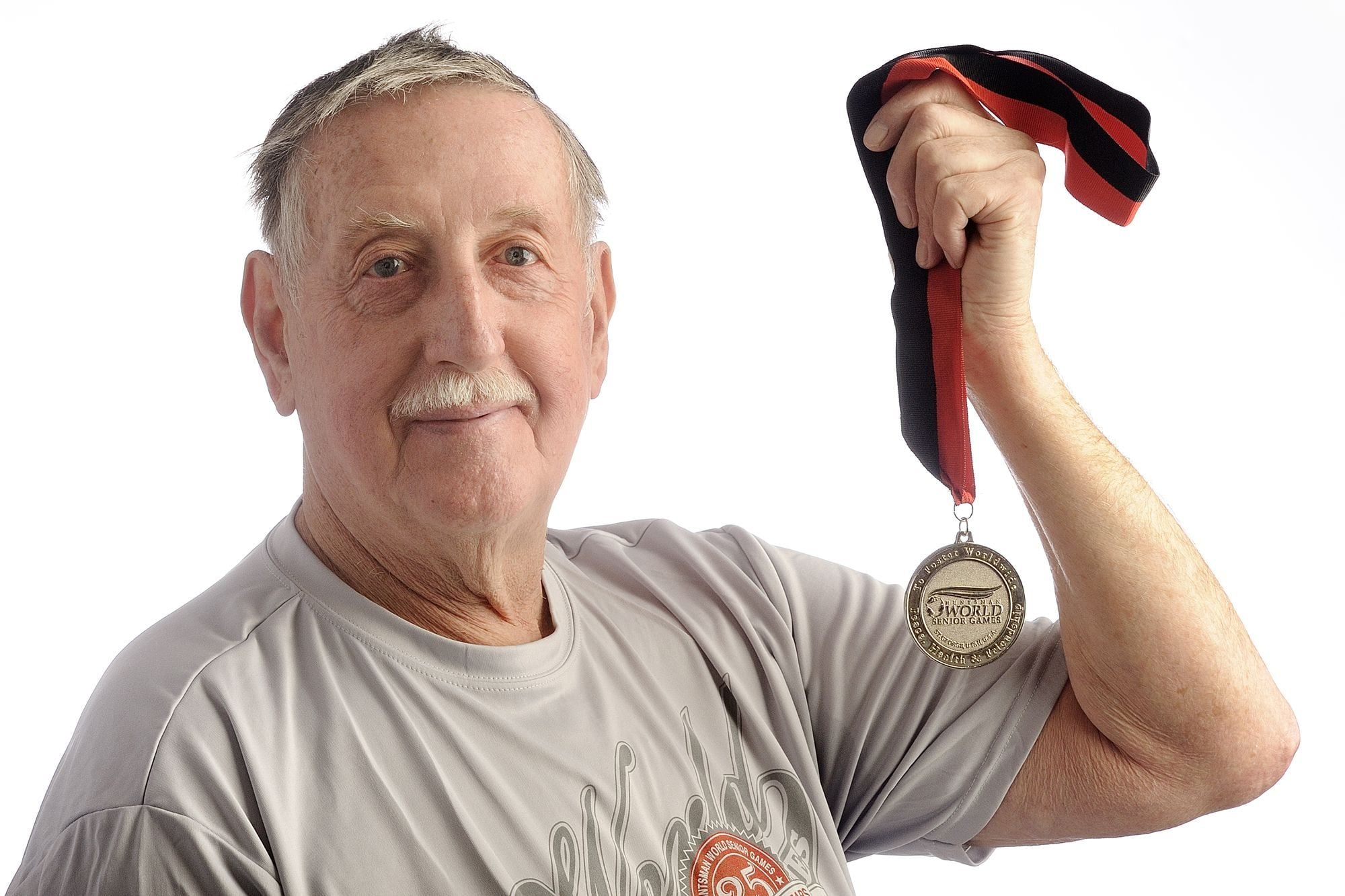Larry Flindt won this silver medal at the Huntsman World Senior Games last month in St. George, Utah.