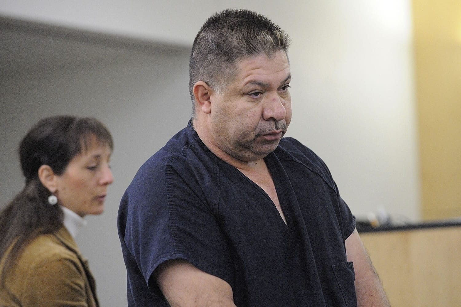 El Rancho Viejo restaurant manager Ramon Lopez Guitron, seen here at his first court appearance last year, will plead guilty to drug charges.