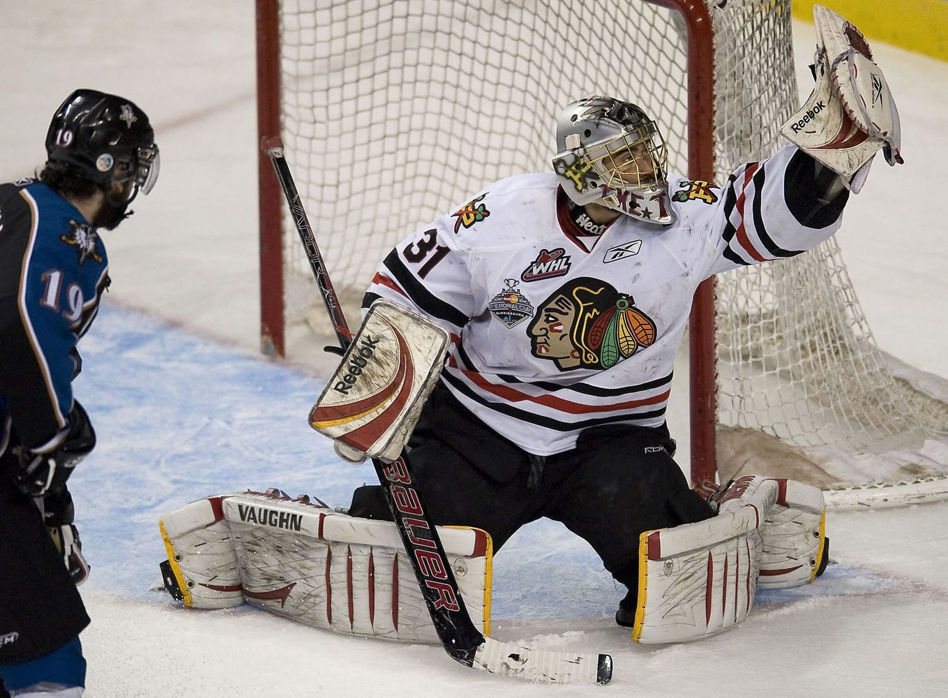 Winterhawks goaltender Mac Carruth, pictured here during last season's playoff run, earned two player of the week honors for going 3-0 with a shutout last week.