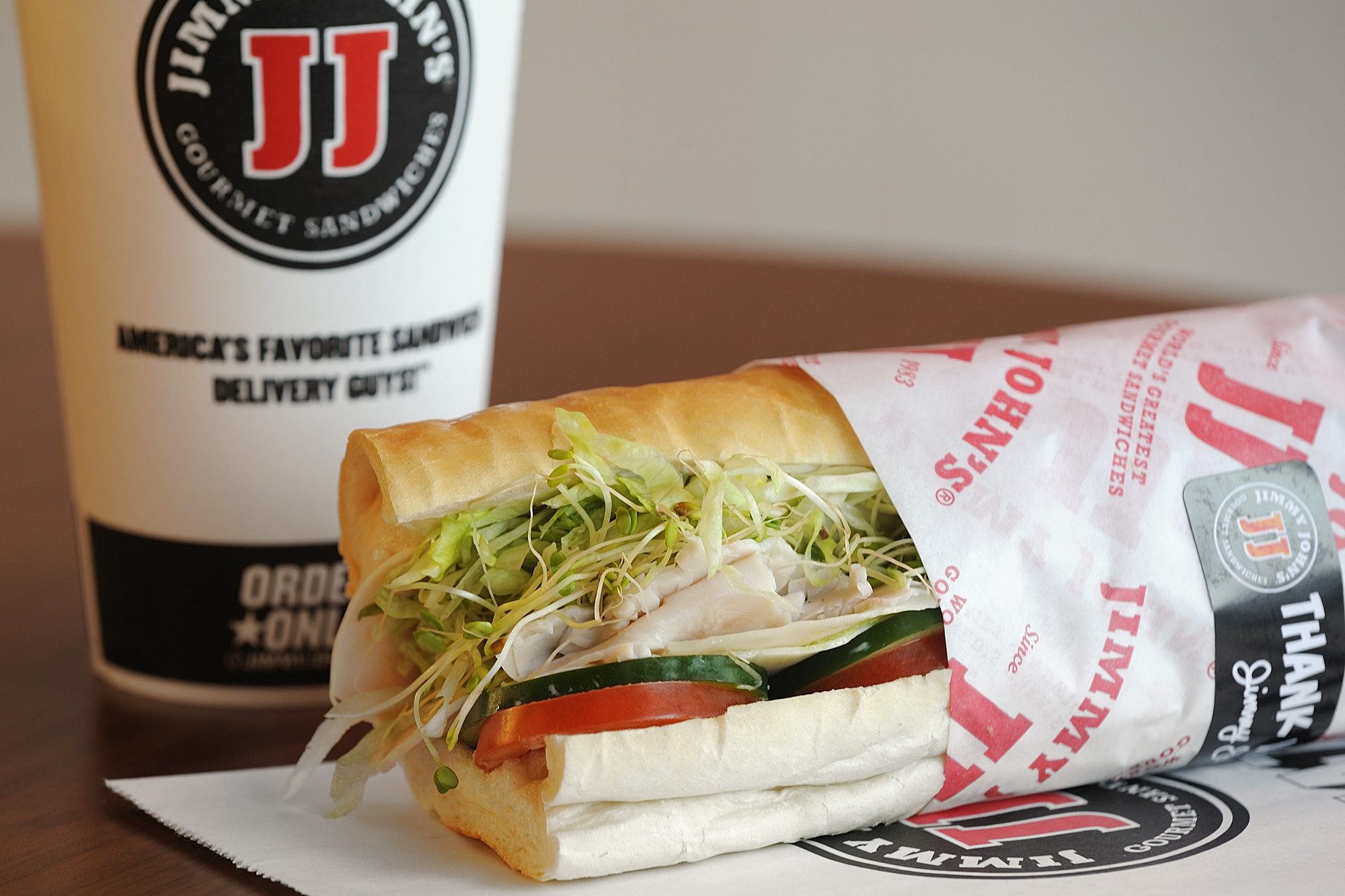 Jimmy John's Beach Club, made with turkey, provolone, avocado spread, sliced cucumber, sprouts, lettuce, tomato and mayonnaise, is one of the more popular choices at the Camas restaurant.