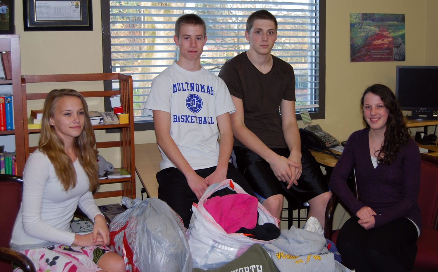 Ogden: Vancouver Christian School students collected winter clothes for the Portland Rescue Mission.