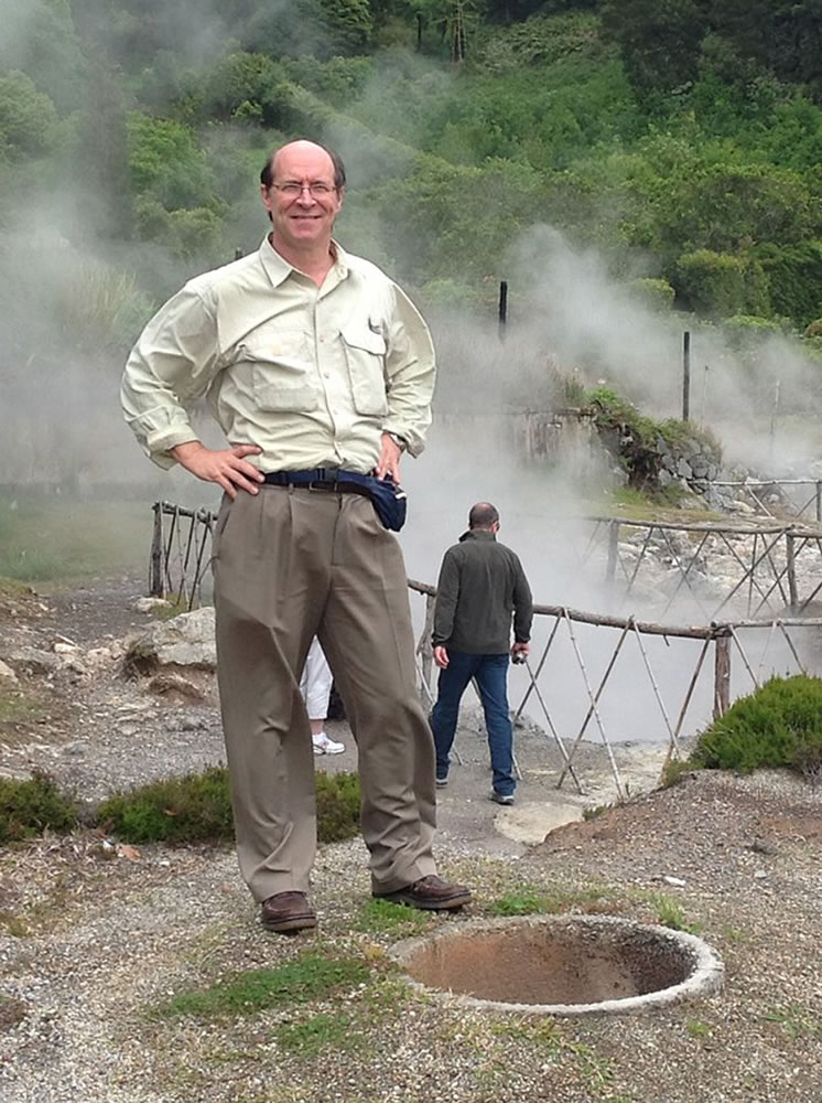 Local pianist Jim Fischer visits the hot springs of the Furnas Valley, Azores Islands, Portugal.