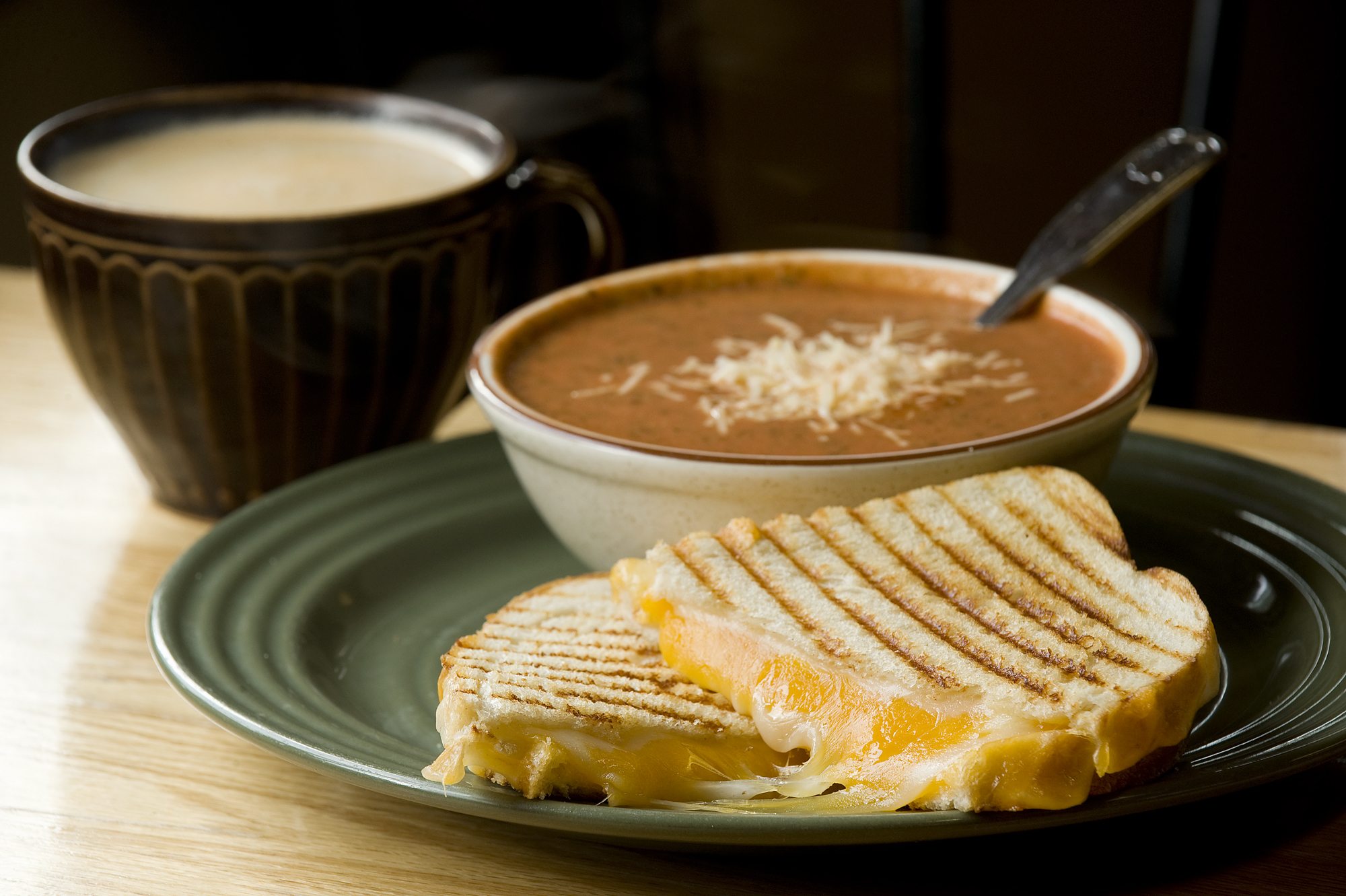 Grilled cheese sandwich, tomato bisque soup and coffee are among the many offerings at the Rosemary Cafe.