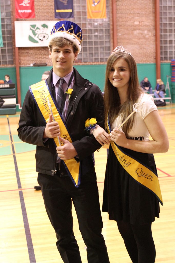Ogden: Homecoming king Michael Polyakov, left, and queen Jessamine Miller were crowned during the Vancouver Christian High School homecoming game.