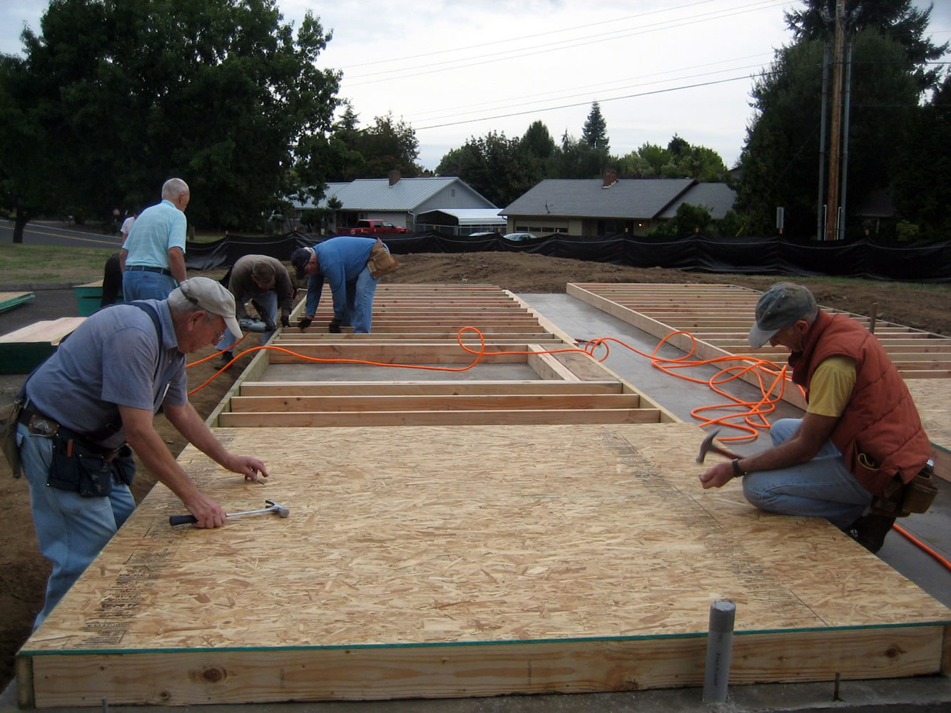 Lake Shore: Volunteers help build a new storage facility for Babies in Need at All Saints Episcopal Church.