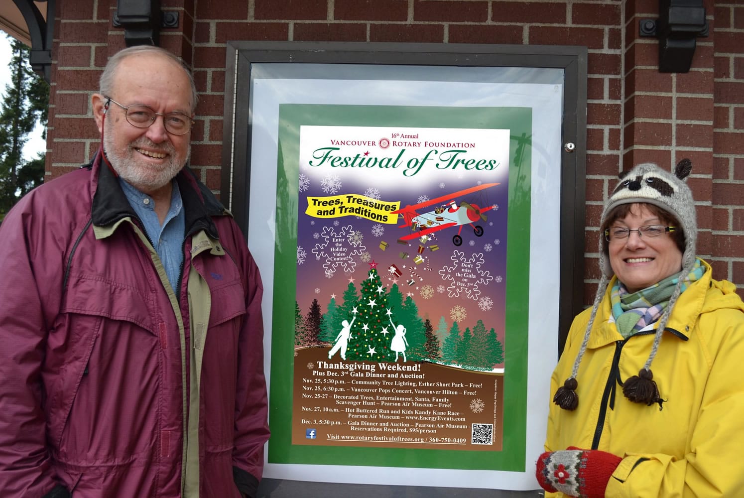 Esther Short: Carol Johnsen and Bruce Bryant of Happy Pup Design designed this year's poster for the Rotary Foundation Festival of Trees.