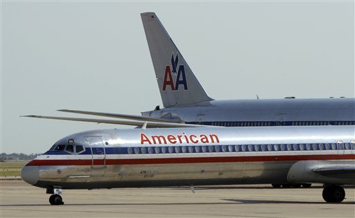 In this June 29, 2011 file photo, an American Airlines aircraft at Dallas-Fort Worth International Airport, in Grapevine, Texas. The parent companies of American Airlines and its regional affiliate American Eagle are filing for Ch. 11 bankruptcy protection Tuesday, Nov. 29, 2011.