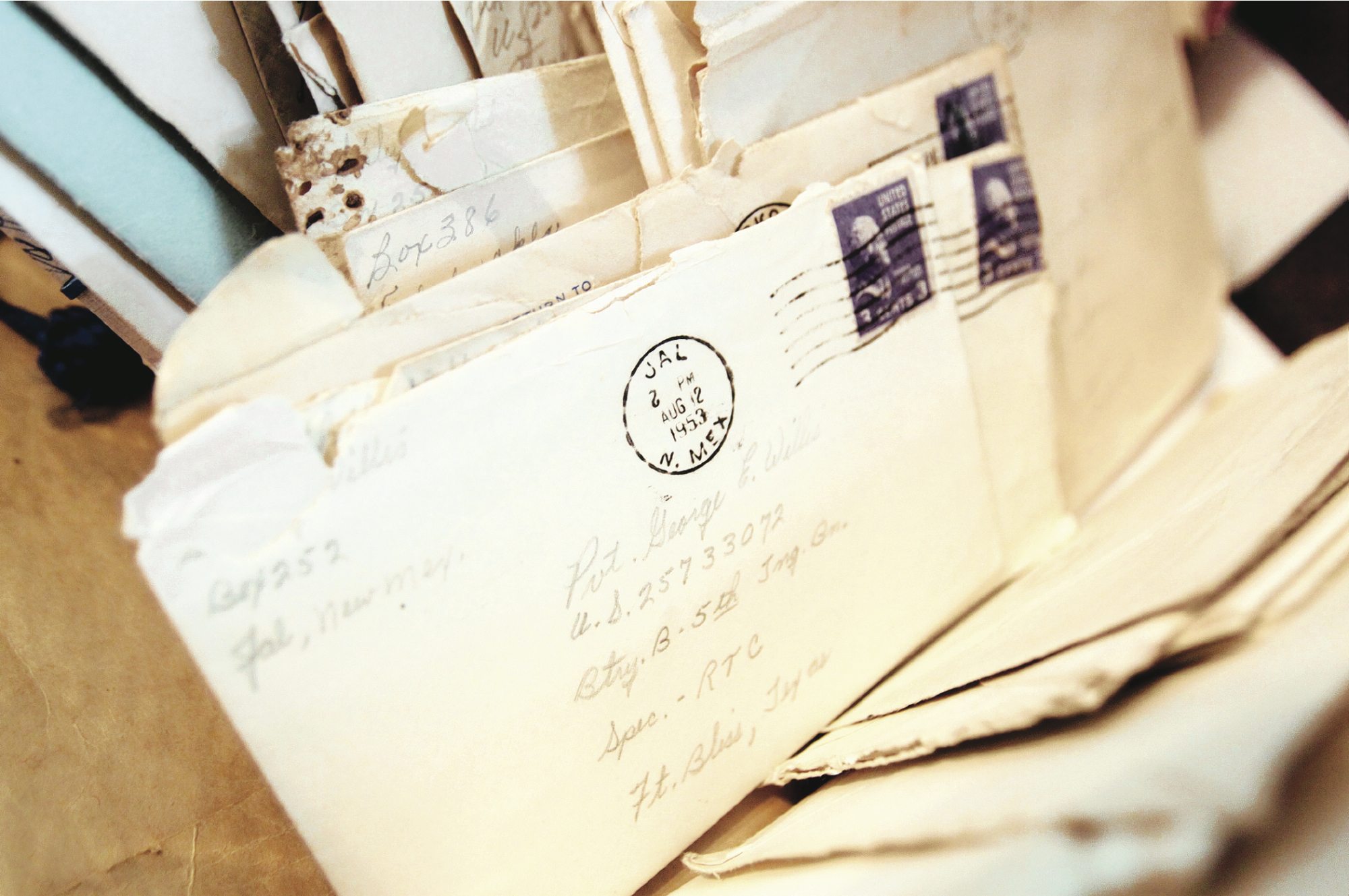 Old love letters written between Shirley Willis and her husband while he was in boot camp in the 1950s were among the items found in an old trunk Willis lost 24 years ago.