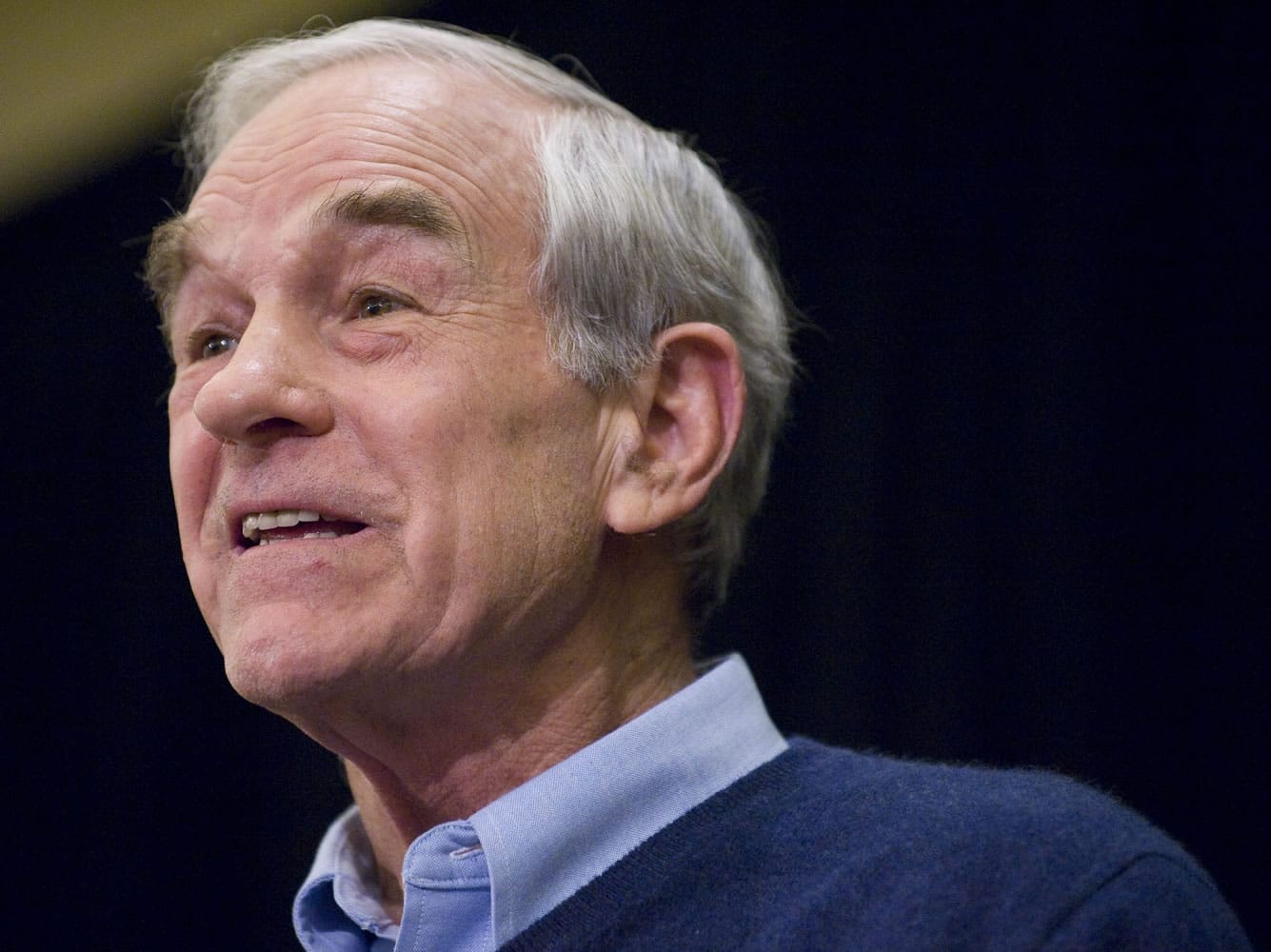 Presidential candidate Ron Paul speaks during a rally at The Hilton Vancouver Washington on Thursday.