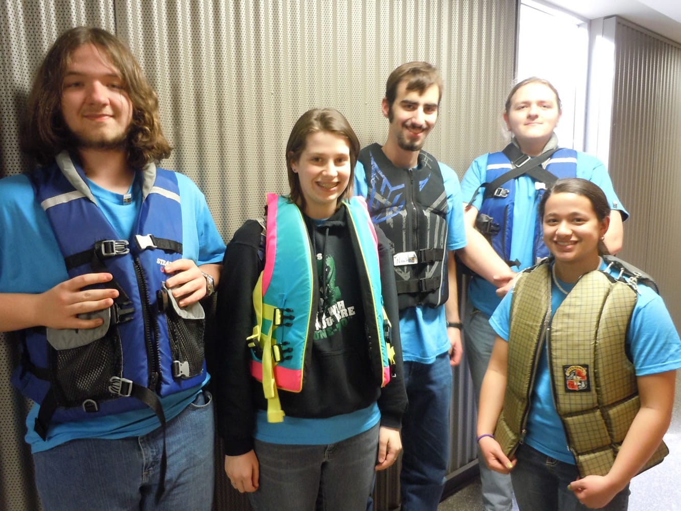 Central Park: Clark College Running Start students Wilven Smoody, from left, Jennica Krohn, Noah Collins, Kirben Smoody and Courtney Tipton tested their knowledge of ocean science disciplines at the Salmon Bowl at Oregon State University in Corvallis, Ore., on March 3.