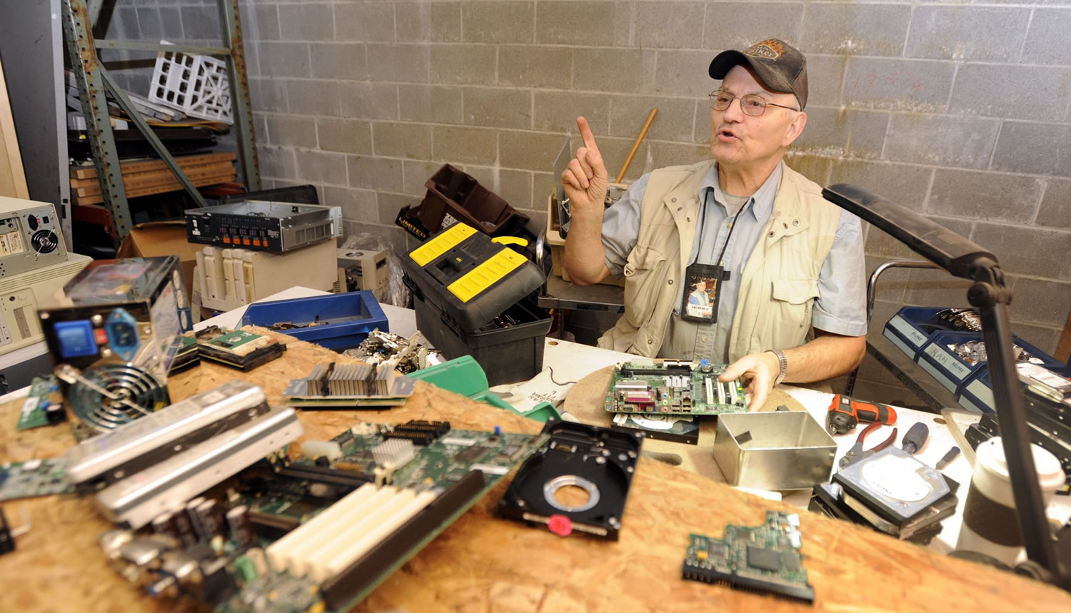 Volunteer Jerry Kurtti found his way to Empower Up, a nonprofit technology recycler, via the Retired Senior Volunteer Program, based in Hazel Dell.