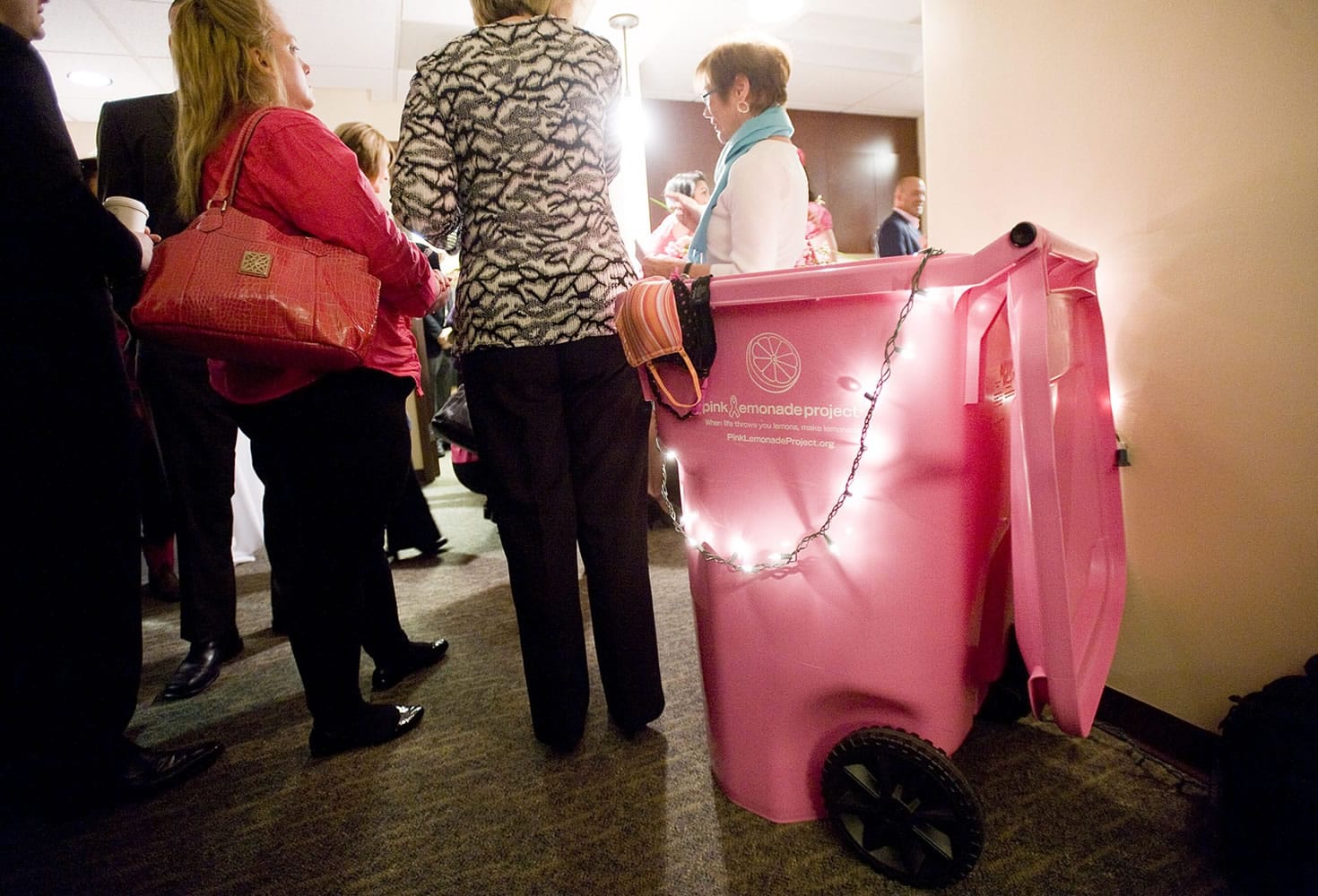 The Vancouver-based Pink Lemonade Project this week began selling pink recycle bins as its latest fundraiser. The bins, donated by Waste Connections, can be purchased with a minimum donation of $200.