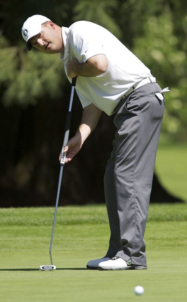 Oregon men's golf coach Casey Martin shot 2-under-par 70 at Royal Oaks Country Club on Monday to finish among the top six at the U.S. Open local qualifier. He advances to the sectional tournament with the hopes of making the U.S.
