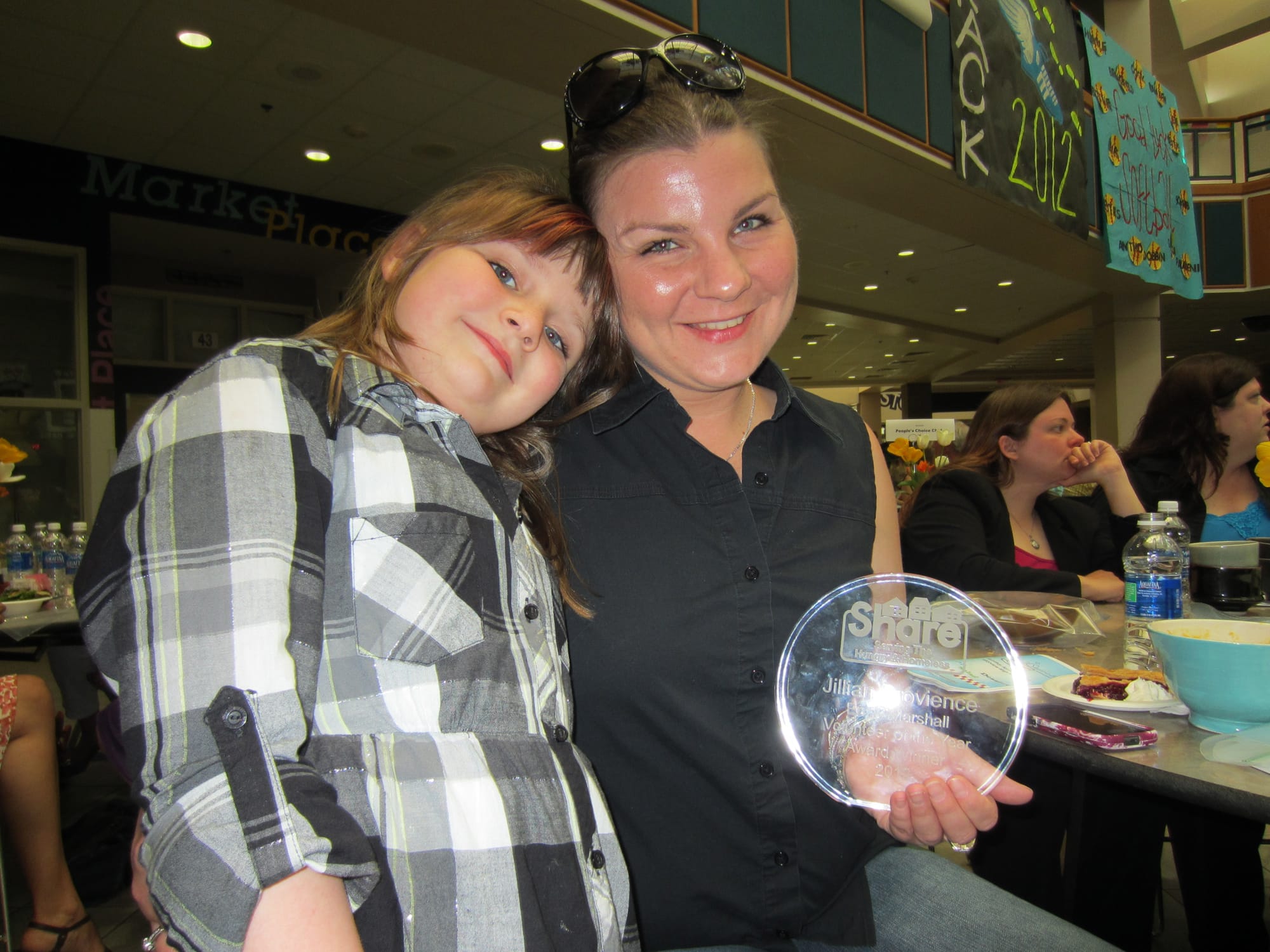 Salmon Creek: Shareis 2012 Volunteer of the Year recipient, Jillian Provience, right, with her daughter, Kaysea Ackley.
