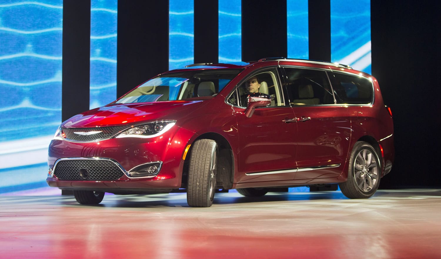 The 2017 Chrysler Pacifica is unveiled at the North American International Auto Show on Monday in Detroit, Mich.