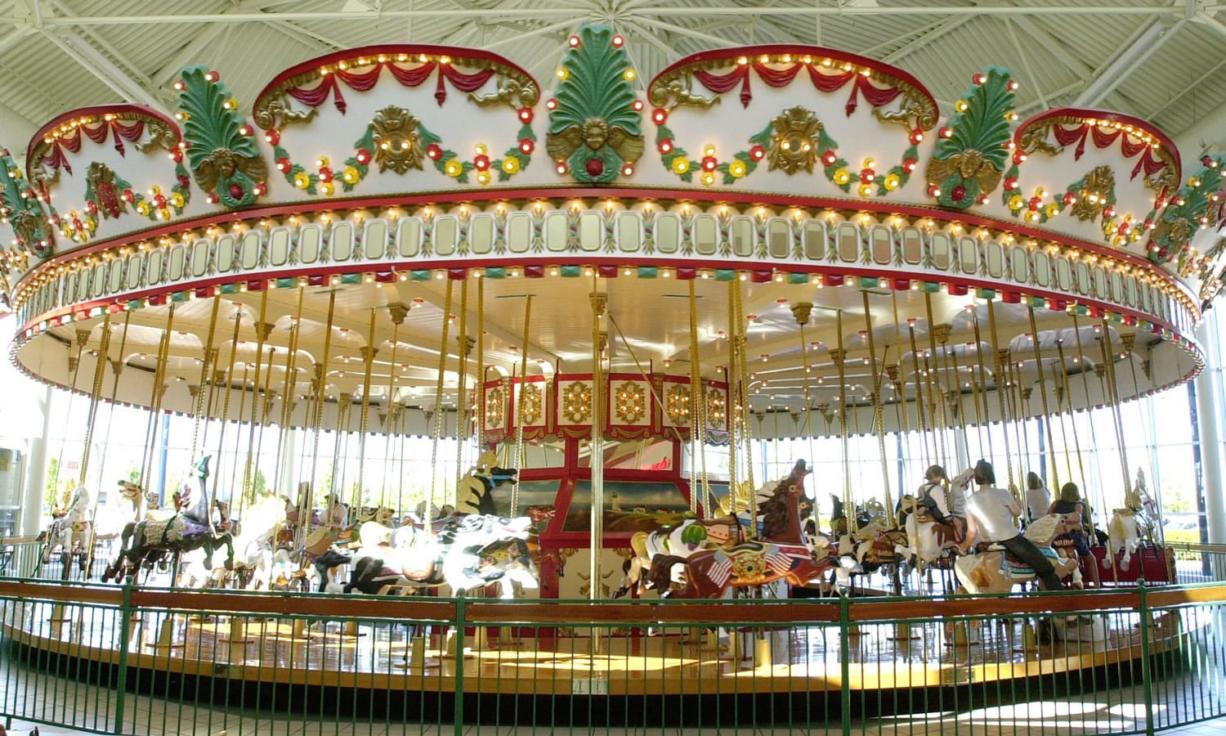 The carousel at Portland&#039;s Jantzen Beach Center was removed in 2012 for a major mall remodeling project and has never been returned, even though mall owners had promised to bring it back.
