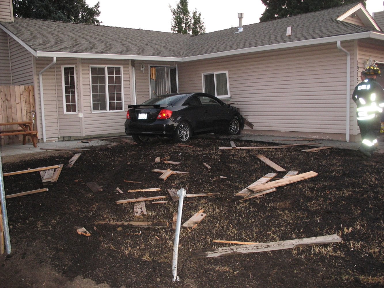 This car, allegedly driven by Rajneel Singh, smacked into a Salmon Creek home on Sunday night injuring a 3-year-old boy.