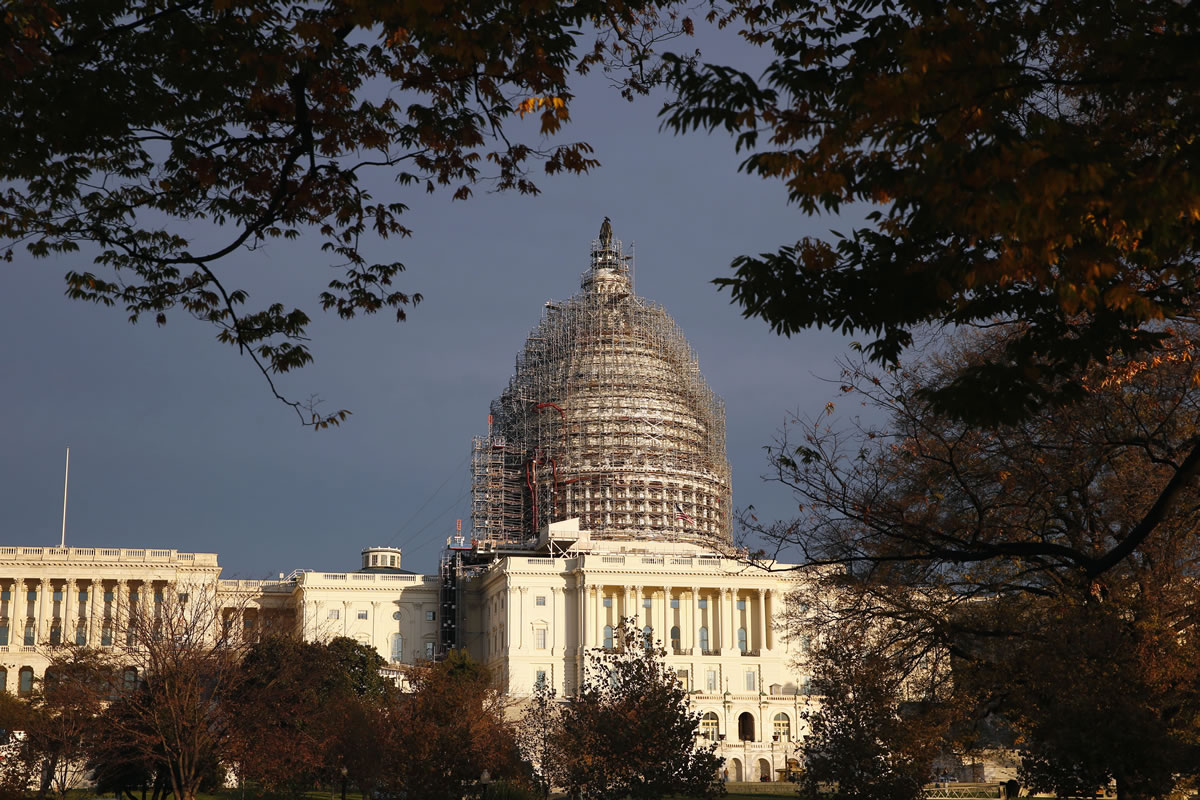 FILE - In this Nov. 22, 2015 file photo, The Capitol dome is seen on Capitol Hill. Its been like a long-delayed New Years resolution for the GOP.