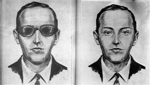 FILE--A 1971 artist's sketch released by the FBI shows the skyjacker known as 'Dan Cooper' and 'D.B. Cooper', was made from the recollections of passengers and crew of a Northwest Orient Airlines jet he hijacked between Portland and Seattle, Nov. 24, 1971, Thanksgiving eve. FBI spokeswoman Ayn Sandalo Dietrich tells The Seattle Times that a law enforcement member directed investigators to a person who might have helpful information on Cooper.