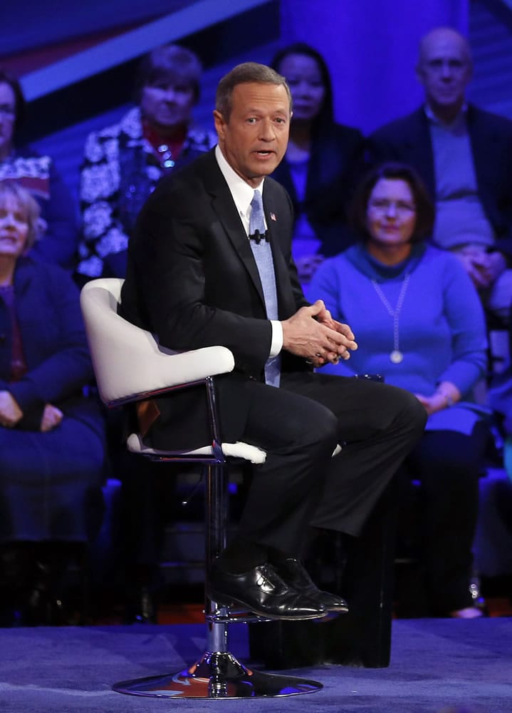 Photos by Patrick Semansky/Associated Press
Democratic presidential candidates, from left, Martin O&#039;Malley, Bernie Sanders and Hillary Clinton speak during a CNN town hall Monday at Drake University in Des Moines, Iowa. (Photos by Patrick Semansky/Associated Press)