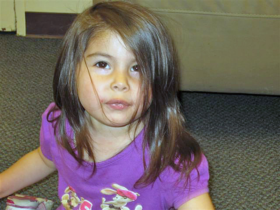 Female toddler found abandoned in a shed.