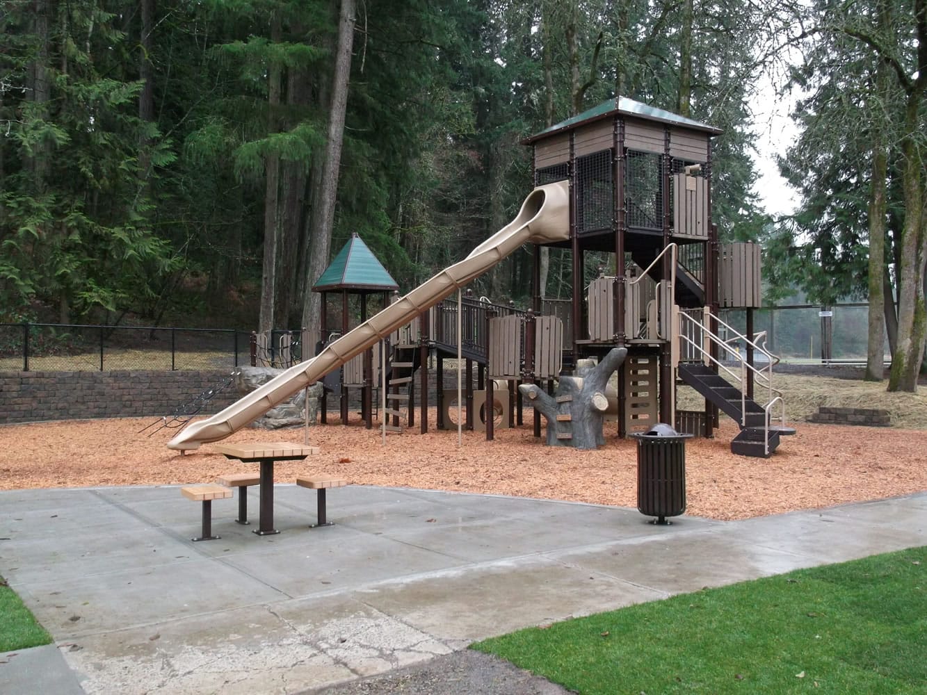 The new play structure at Abrams Park in Ridgefield.