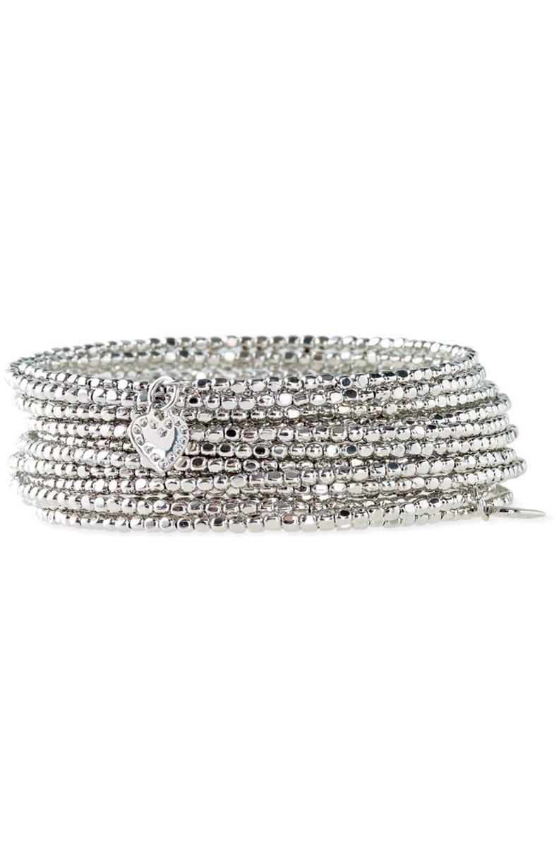 Stella &amp; Dot
This product image courtesy of Stella &amp; Dot shows their bardot spiral bangle. New Year's Eve is the excuse to test-drive an oversized, vintage-inspired statement necklace or chunky chain bracelet that mixes sparkle with tough-girl tarnished metal or spikes, suggests Blythe Harris, chief creative officer of Stella &amp; Dot.