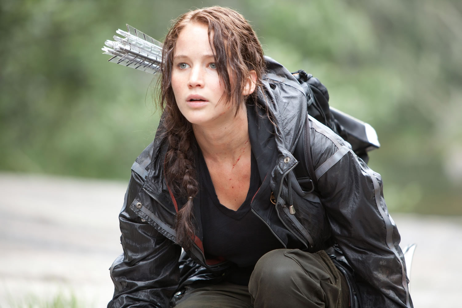 Jennifer Lawrence portrays Katniss Everdeen in &quot;The Hunger Games.&quot;