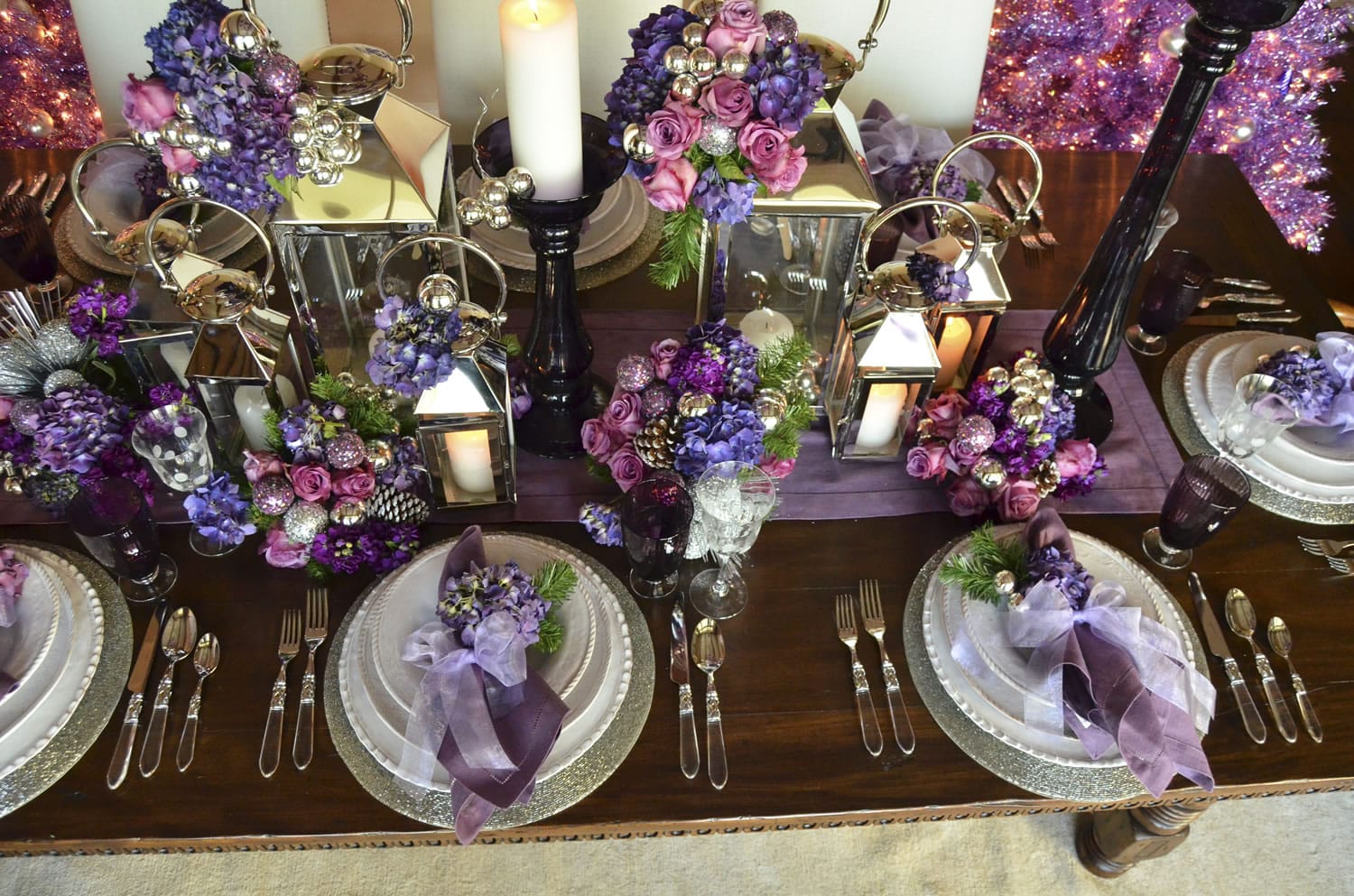 The holidays are a good time to introduce purple into the home, says Sandra Espinet, a guest designer on HGTV's &quot;Celebrity Holiday Homes&quot; who used purple in the home of actress Alison Sweeney.
