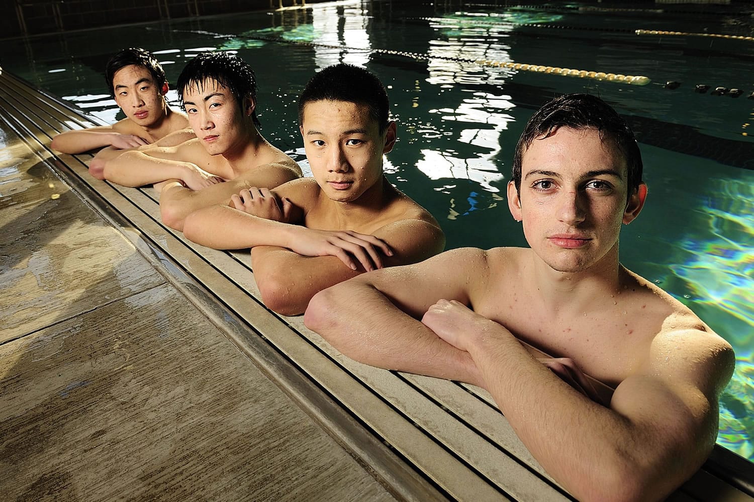 Mountain View's, from left to right, Davin Gong, Alexander Suk, Chris Xue and Kyle Law.