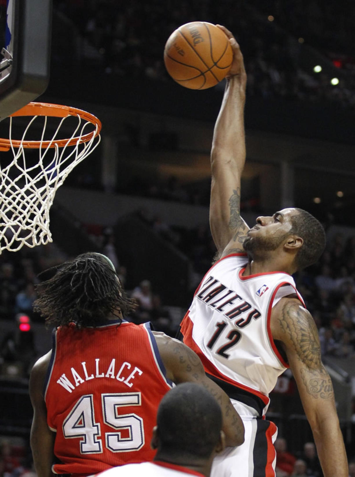 Portland's LaMarcus Aldrige led the Trail Blazers with 24 points Wednesday against New Jersey.