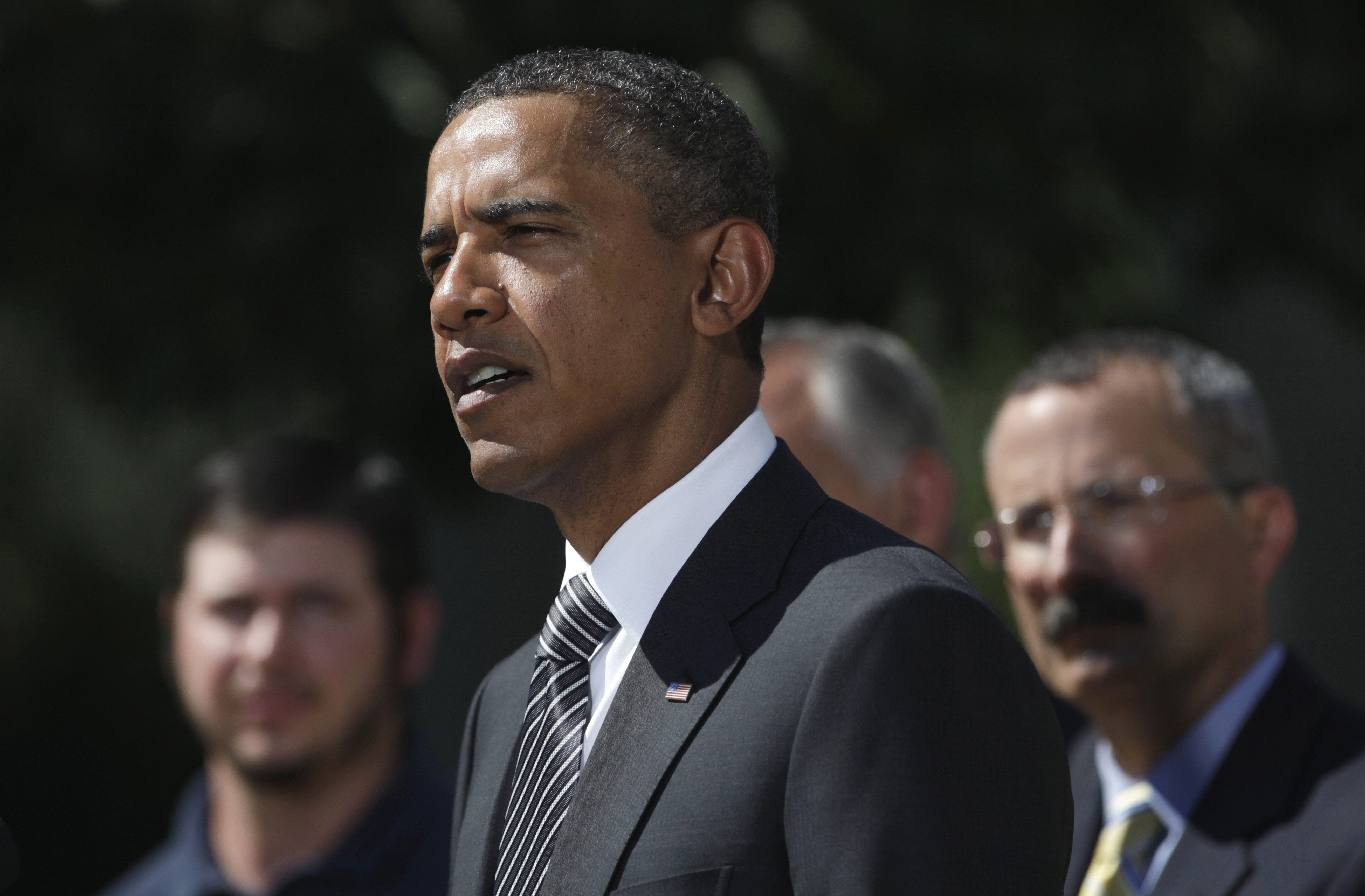 President Barack Obama speaks Wednesday in the Rose Garden of the White House.