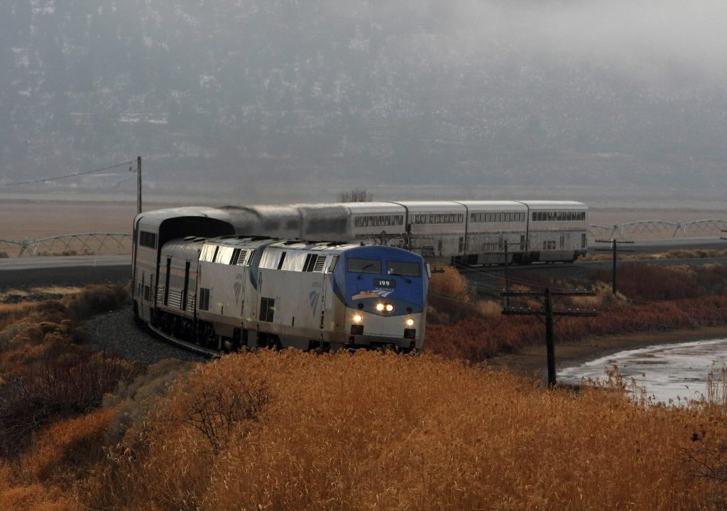 Amtrak's Coast Starlight passes through Southern Oregon in this undated photo.