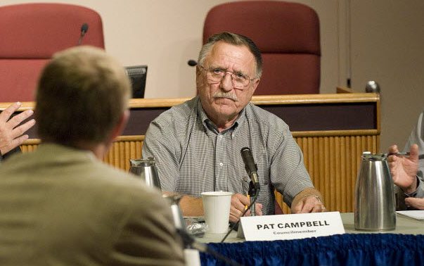 Vancouver City Councilman Pat Campbell is trailing two opponents in the race to retain his seat by a margin too great to overcome, elections officials said Wednesday.