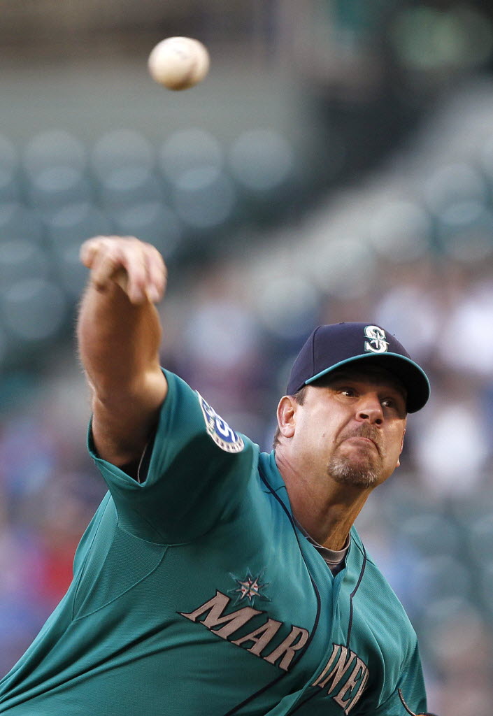 Seattle Mariners starting pitcher Kevin Millwood lasted six inning Friday before having to leave his no-hitter with a groin injury.