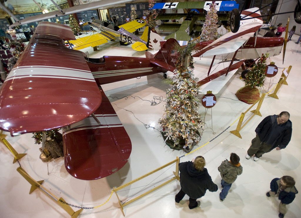 The combination of trees and airplanes seemed to capture the fancy of  thousands during the free three-day Festival of Trees.